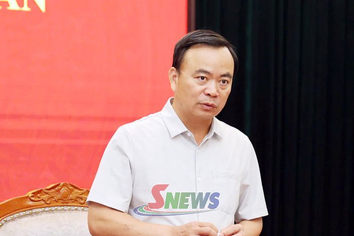 Đồng chí Phó Chủ tịch Thường trực UBND tỉnh phát biểu kết luận cuộc làm việc.