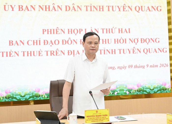 Đồng chí Nguyễn Mạnh Tuấn, Ủy viên Ban Thường vụ Tỉnh ủy, Phó Chủ tịch Thường trực UBND tỉnh, Trưởng ban Chỉ đạo chủ trì phiên họp.