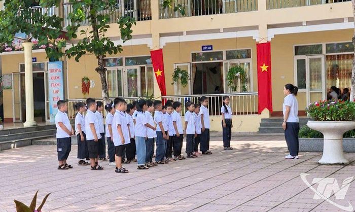 Tiết học Giáo dục thể chất tại Trường Tiểu học Đồng Hỷ 2.