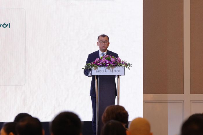 Phó Chủ tịch Ủy ban Chứng khoán Nhà nước Nguyễn Hoàng Dương phát biểu. Ảnh: Lan Châu