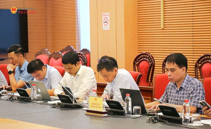 Các đơn vị tham gia diễn tập thực chiến bảo đảm an ninh mạng tại Văn phòng Quốc hội. Ảnh: Đắc Trường