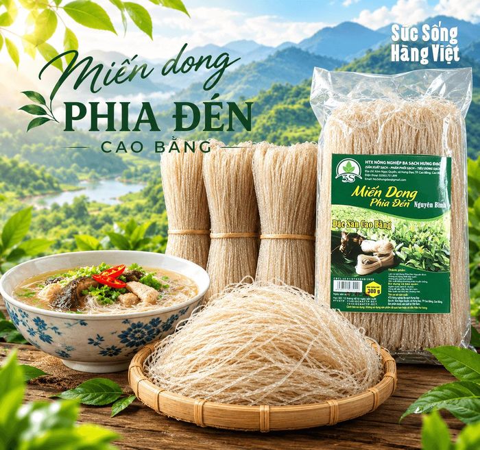 Miến dong Phia Đén là một trong những sản phẩm dễ gợi nhớ nhất khi nhắc tới Cao Bằng.