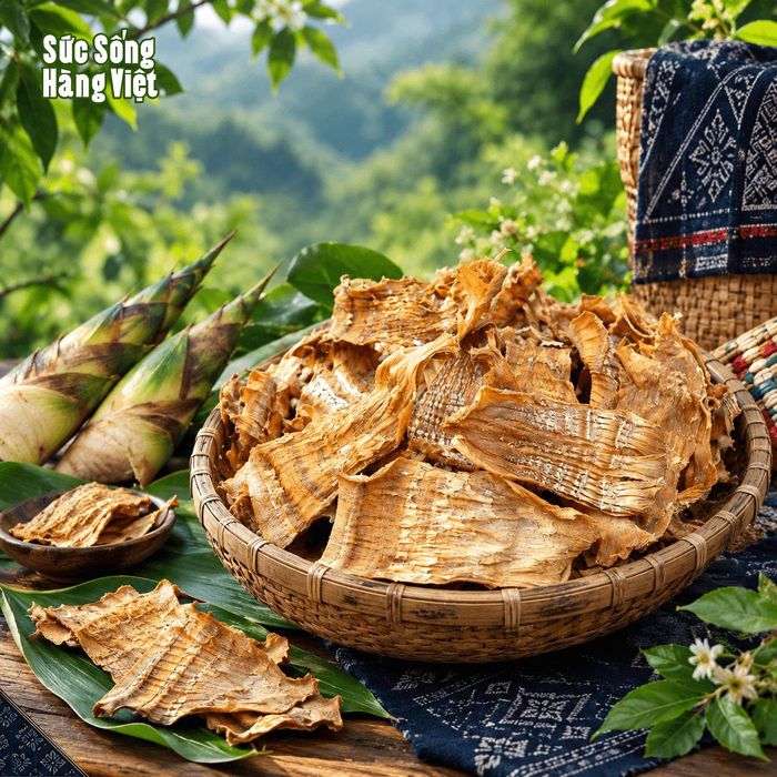 Nhóm sản phẩm từ nông sản và thực phẩm chế biến như măng khô...