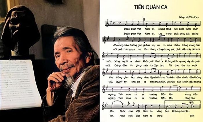 Sự ra đời của Quốc ca Việt Nam gắn liền với ca khúc Tiến quân ca do nhạc sĩ Văn Cao sáng tác năm 1944, trong những ngày sục sôi của cách mạng (Báo Chính phủ)