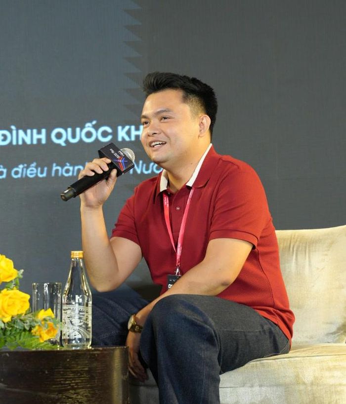 Ông Phan Đình Quốc Khải, nhà sáng lập kiêm Giám đốc điều hành Mơ Nướng chia sẻ tại sự kiện.