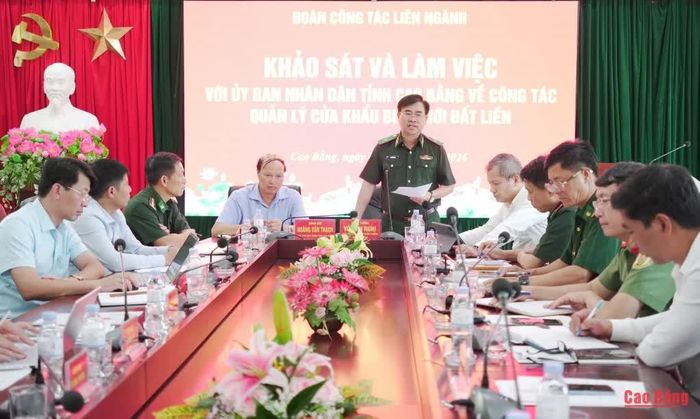 Thiếu tướng Võ Tiến Nghị, Phó Tư lệnh Bộ đội Biên phòng phát biểu kết luận.
