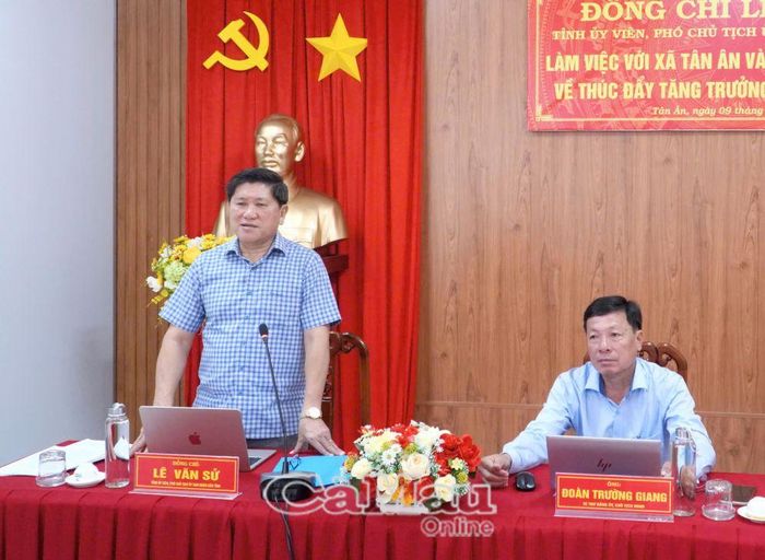 Phó Chủ tịch UBND tỉnh Lê Văn Sử kết luận buổi làm việc.