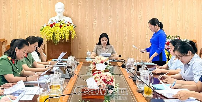 Đại diện Hội Đại diện LHPN tỉnh Cà Mau thông qua kế hoạch phát động Chiến dịch truyền thông “Bình đẳng giới trong thời đại số”.