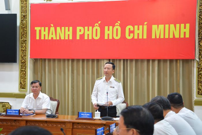 Kiểm toán trưởng KTNN khu vực IV Trần Hải Đông phát biểu tại Hội nghị