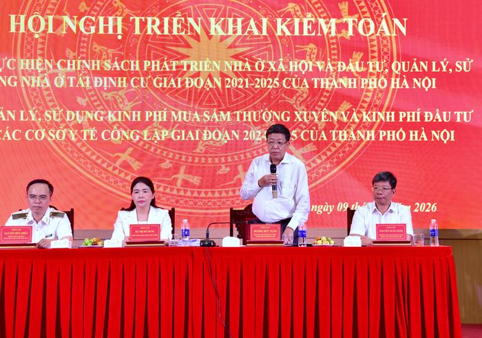 Phó Chủ tịch Thường trực UBND thành phố Dương Đức Tuấn đánh giá cao các nội dung KTNN đã lựa chọn để kiểm toán. Ảnh: N.LY