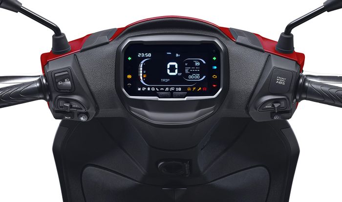Màu LCD kỹ thuật số 5,5 inch với chế độ ngày và đêm. (Ảnh: Piaggio)