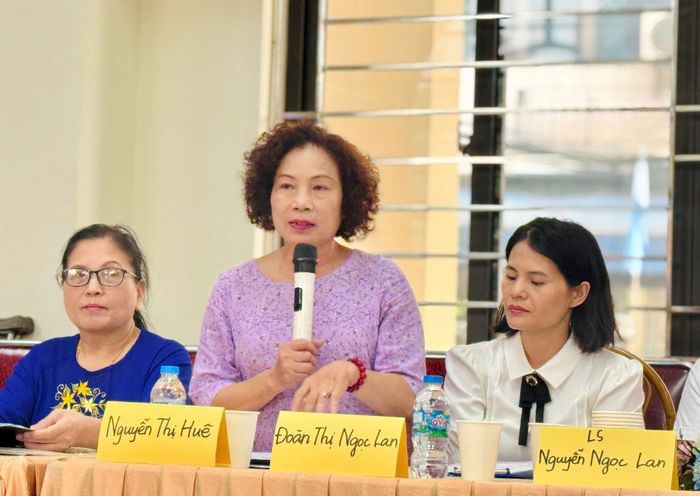 Phó Chủ tịch Thường trực Hội Người khuyết tật thành phố Hà Nội Đoàn Thị Ngọc Lan phát biểu tại sự kiện. Ảnh: PV