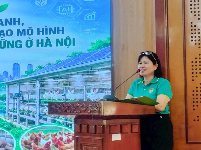 ThS Nguyễn Thị Kim Loan, Phó Chủ tịch Hội Nông dân xã Quảng Oai. Ảnh: Diệu Thu