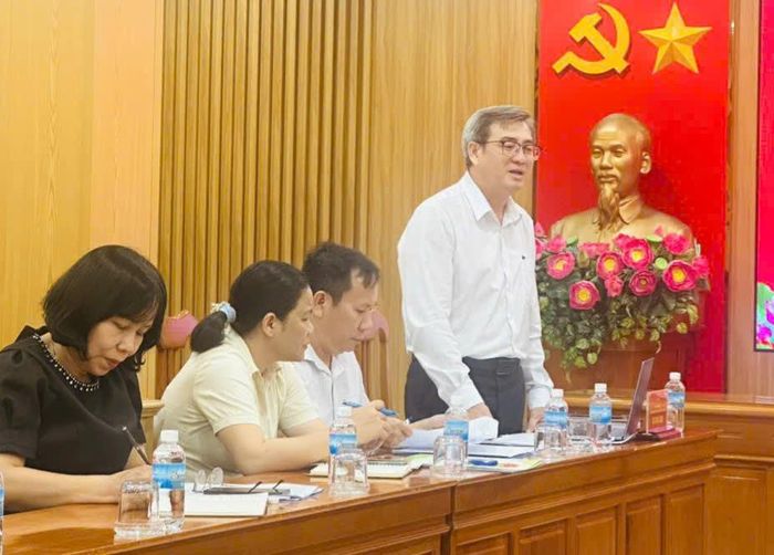 Phó Giám đốc Sở Nông nghiệp và Môi trường Khánh Hòa Võ Văn Công phát biểu. Ảnh: PV