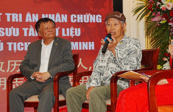 Ông Trần Đức Tín kể lại ức thiêng liêng khi là người vinh dự 2 lần được gặp Bác Hồ tại Côn Minh năm 1958 và năm 1964. Ảnh: BTC