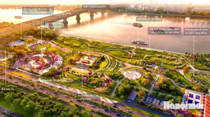 Phối cảnh Công viên công cộng Phú Thượng sau khi hoàn thành. Ảnh: Tuệ Lâm
