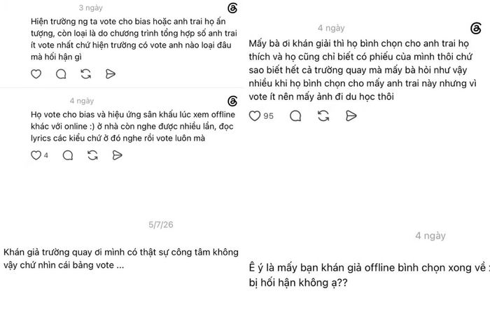  Nhiều quan điểm tranh cãi liên tục nổ ra sau kết quả của những vòng loại. 