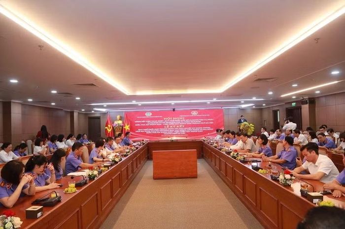 Toàn cảnh Hội nghị Tổng kết Quy chế phối hợp giữa Tòa án và Viện kiểm sát nhân dân Hà Nội.