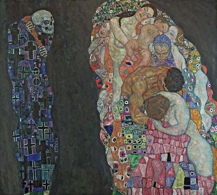  Tranh Cái chết và Sự sống của Gustav Klimt. 