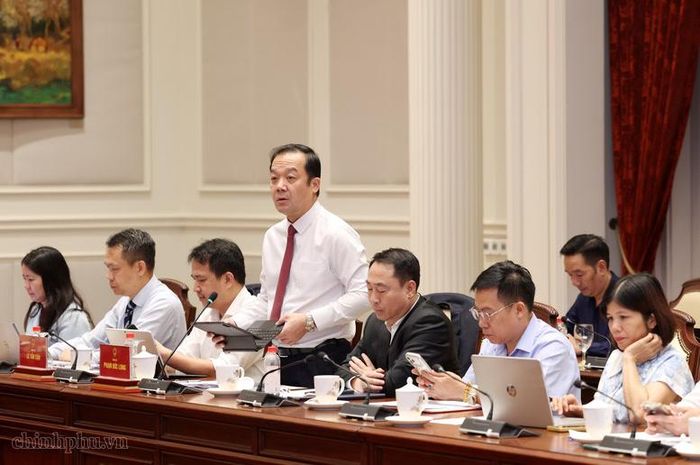 Thứ trưởng Bộ KHCN Phạm Đức Long phát biểu tại họp báo - Ảnh: chinhphu.vn/Đức Tuân