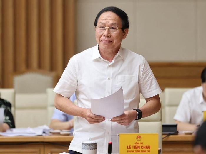 Phó Thủ tướng Lê Tiến Châu phát biểu cuộc làm việc - Ảnh: chinhphu.vn/Nhật Bắc