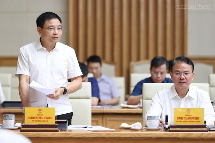 Phó Thủ tướng Nguyễn Văn Thắng phát biểu tại cuộc làm việc - Ảnh: chinhphu.vn/Nhật Bắc