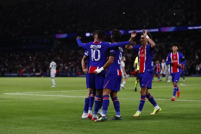 Các cầu thủ PSG ăn mừng bàn thắng. (Ảnh: PSG)