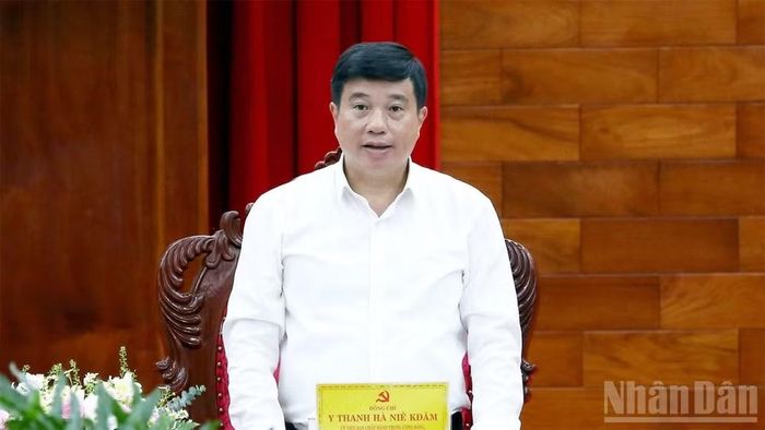Bí thư Tỉnh ủy Lâm Đồng Y Thanh Hà Niê Kđăm mong muốn Đoàn kiểm tra, giám sát và các cơ quan Trung ương tiếp tục quan tâm, hỗ trợ địa phương trong triển khai thực hiện nhiệm vụ. (Ảnh: N.L)
