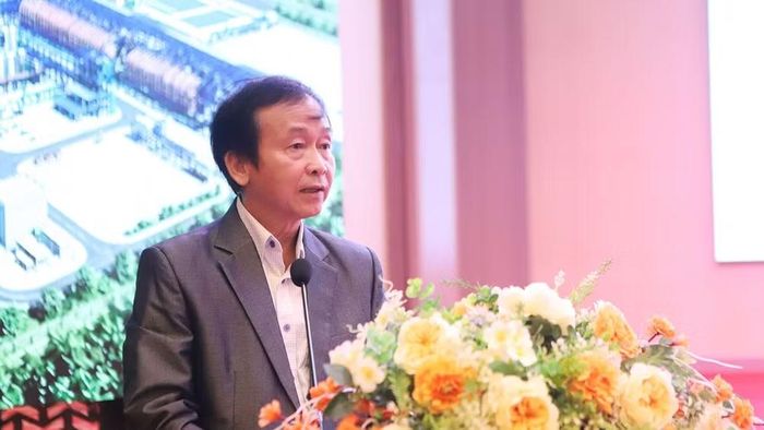 Ông Nguyễn Tiến Ngọc, Phó Tổng Giám đốc thường trực Công ty VLV cung cấp thông tin Dự án. (Ảnh: DUY TOÀN)