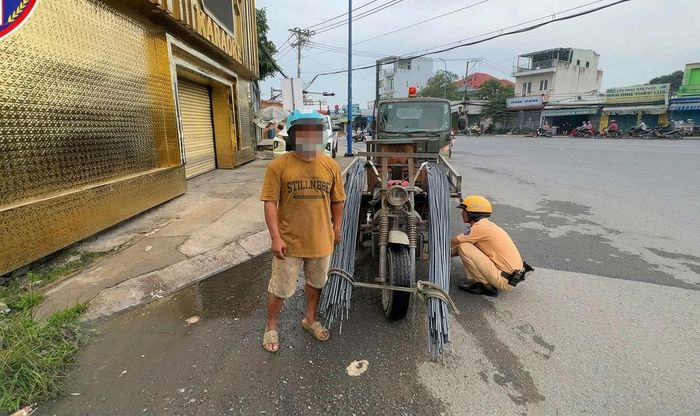 Xe ba gác tự chế không đảm bảo an toàn kỹ thuật. Ảnh: HT 
