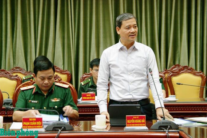 Đồng chí Nguyễn Hoàng Hải phát biểu tại hội thảo. Ảnh: Thu Minh