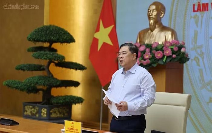 Phó Thủ tướng Thường trực Phạm Gia Túc phát biểu kết luận cuộc làm việc - Ảnh: CP