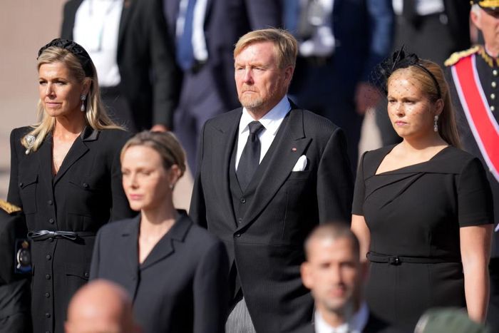 Quốc vương Hà Lan Willem-Alexander, Hoàng hậu Maxima con gái của họ, Thái nữ Catharina-Amalia. Ảnh: Getty Images.