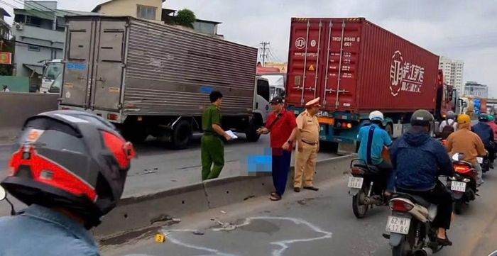 Hiện trường vụ tai nạn.