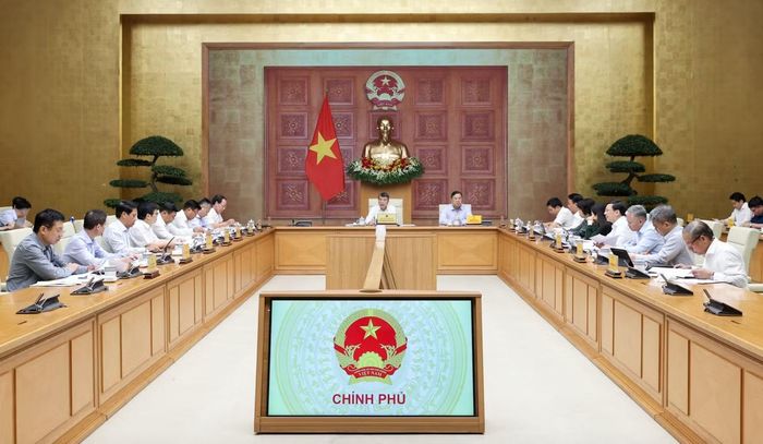  Thủ tướng Chính phủ Lê Minh Hưng chủ trì cuộc làm việc. Ảnh: VGP. 