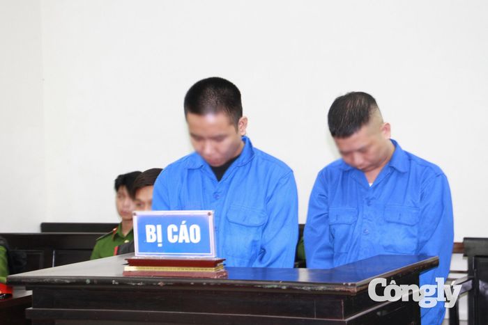 Các bị cáo Trần Văn Tùng và Nguyễn Ngọc Sơn tại phiên tòa sơ thẩm sáng ngày 10/9/2026.
