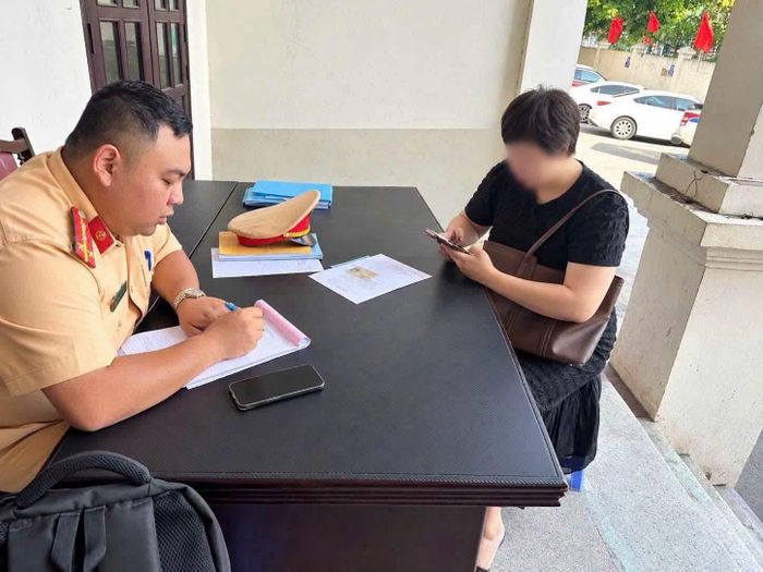 Chị D. tại cơ quan Công an.
