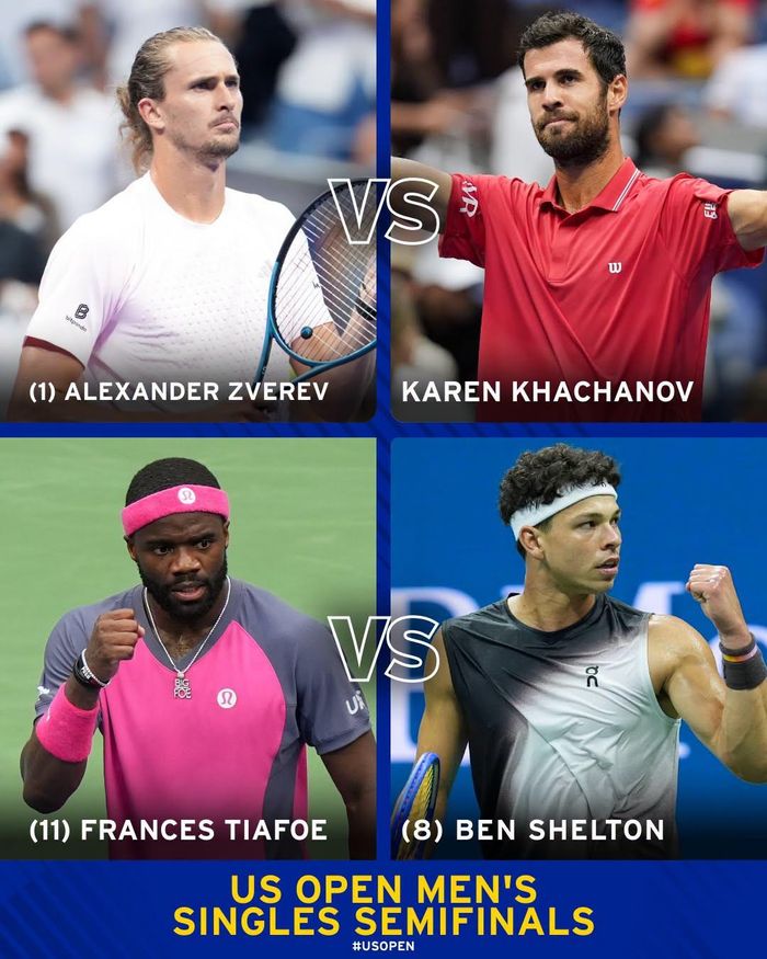 Hai cặp bán kết đơn nam - Ảnh: US Open