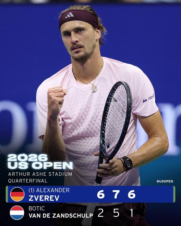Zverev tiếp tục là ứng viên số 1 cho ngôi vô địch - Ảnh: US Open
