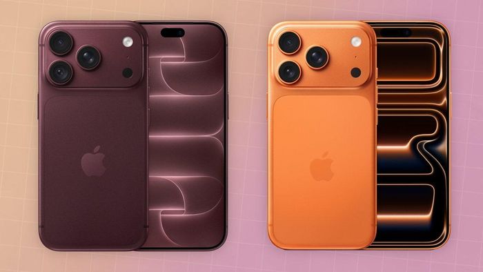 iPhone 18 Pro màu đỏ đậm và iPhone 17 Pro màu cam vũ trụ. Ảnh: AppleInsider