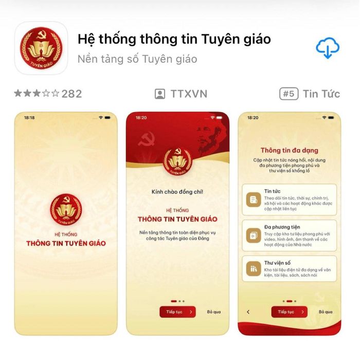 Cán bộ, đảng viên cài đặt Ứng dụng Hệ thống thông tin Tuyên giáo trên điện thoại thông minh.