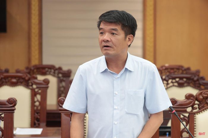Đồng chí Trần Nhật Tân - Ủy viên BTV Tỉnh ủy, Trưởng ban Nội chính Tỉnh ủy tham gia ý kiến.