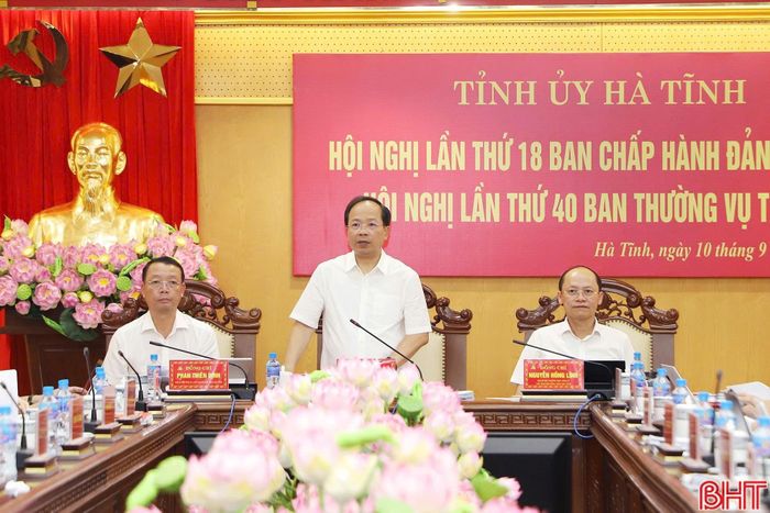Đồng chí Nguyễn Duy Lâm - Bí thư Tỉnh ủy, Trưởng đoàn ĐBQH tỉnh kết luận hội nghị.