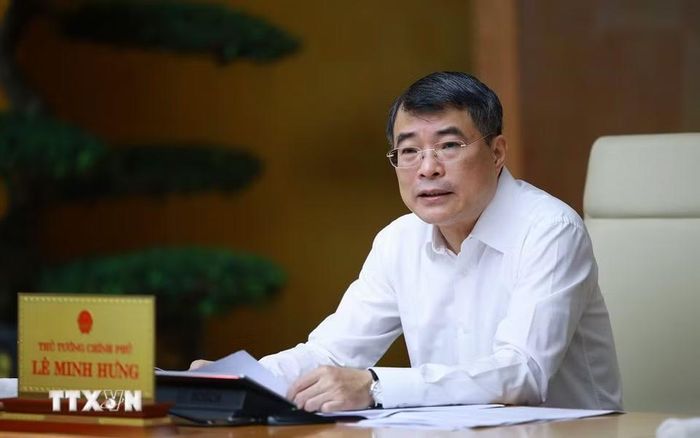 Thủ tướng Lê Minh Hưng chủ trì cuộc họp về dự án Luật sửa đổi, bổ sung một số điều của Luật Đấu thầu; Luật Đầu tư; Luật Phát triển doanh nghiệp nhỏ và vừa. (Ảnh: Dương Giang/TTXVN)