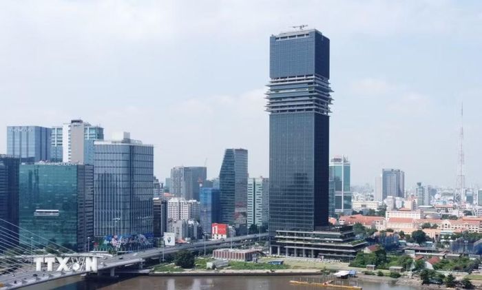 Tòa nhà Saigon Marina IFC tại Thành phố Hồ Chí Minh. (Ảnh: Quang Châu/TTXVN)