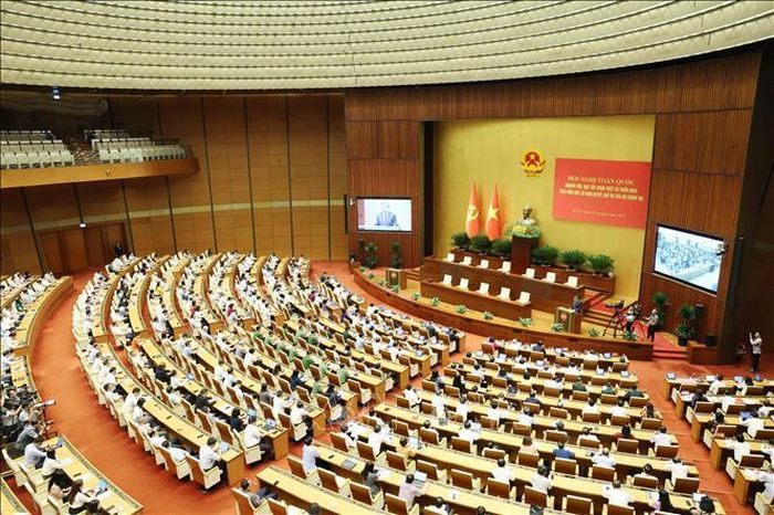 Toàn cảnh Hội nghị toàn quốc quán triệt và triển khai thực hiện một số nghị quyết, chỉ thị của Bộ Chính trị, ngày 3/9. Ảnh: Phương Hoa/TTXVN