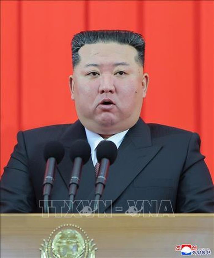 Nhà lãnh đạo Triều Tiên Kim Jong Un phát biểu tại lễ kỷ niệm 78 năm ngày thành lập nước tại thủ đô Bình Nhưỡng, ngày 9/9/2026. Ảnh: Yonhap/TTXVN phát