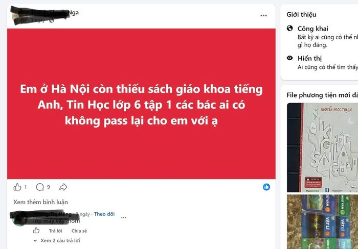 Phụ huynh chia sẻ trên diễn đàn. Ảnh: Chụp màn hình