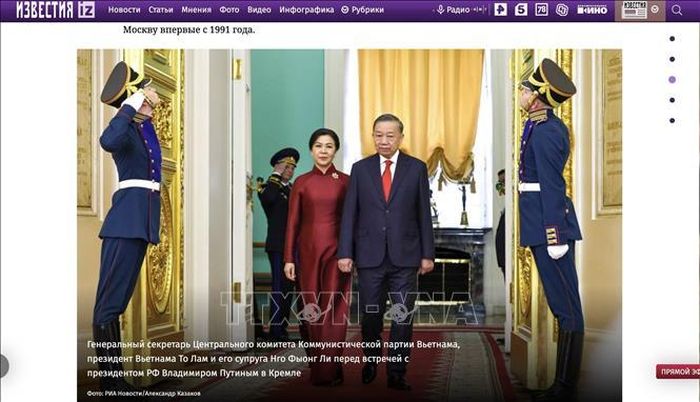 Bài viết trên trang iz.ru. Ảnh: TTXVN phát