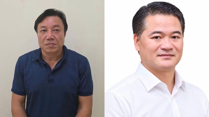 Bị can Lê Đình Thanh Sơn (trái) và Nguyễn Huy Ngọc. Ảnh: Bộ Công an.